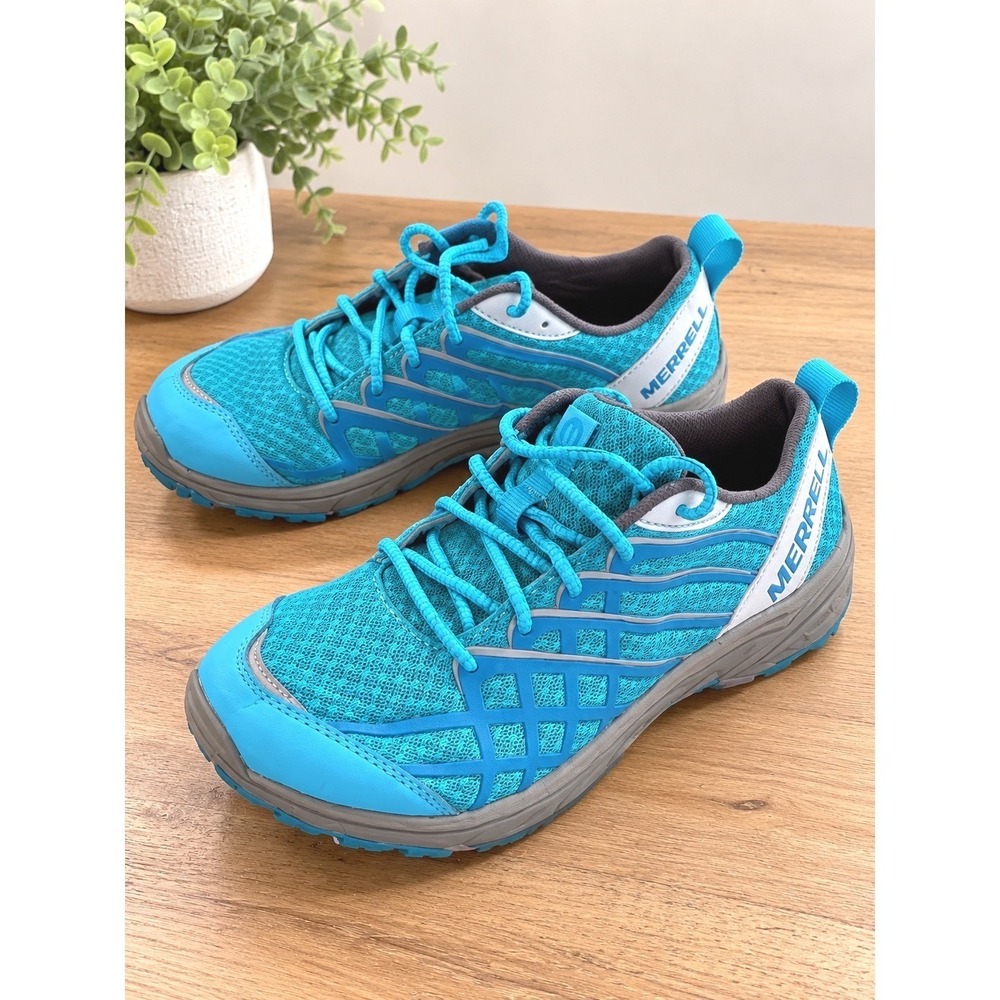 Merrell Aqua Barefoot Series Womens 8 Trail Running Shoes Blue Vibram J58082